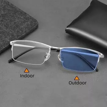 Уличные интеллектуальные фотохромные солнцезащитные очки для близорукости, модные модные очки без прицела для мужчин и женщин, блокирующие синий свет очки -5.5