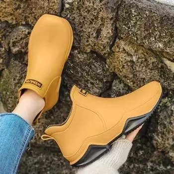 Уличные короткие сапоги для готовки из ПВХ, мужские, низкие, для поваров, для кухни, работы 2024, резиновые сапоги для рыбалки, водонепроницаемые, устойчивые, новые 36