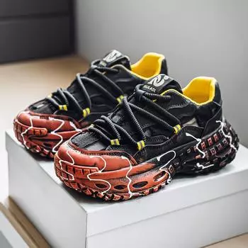 Уличные кроссовки на толстой подошве мужские хип-хоп мужские дизайнерские туфли осенние кроссовки на платформе для мужчин обувь для увеличения роста zapatos de hombre 39