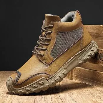 Уличные мужские ботинки ручной работы, осенние ботильоны из спилка, кроссовки размера плюс 38–46, обувь для отдыха для мужчин, Hombres Botas 38