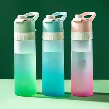 Уличные пластиковые распылители большой емкости для мальчиков и девочек, бутылки с водой, портативные спортивные стаканчики для защиты от падения для женщин. 650ML