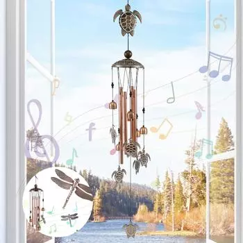 Уличные подвесные колокольчики из бронзового металла, колокольчики на удачу для сада, патио, двора, балкона, украшения дома, новые