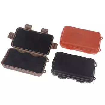 Уличные противоударные водонепроницаемые коробки для выживания, герметичный чехол, держатель для хранения спичек, небольших инструментов, дорожный герметичный ящик для хранения оранжевый