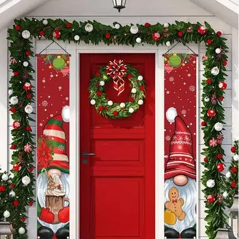 Уличные рождественские украшения - Гномы, крыльцо, вывеска, баннер, подвесные украшения - Рождественские праздничные украшения для One Size