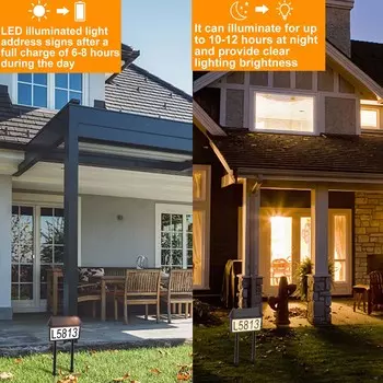 Уличные солнечные фонари светодиодные солнечные адресные знаки с колышками 3 цвета в 1 водонепроницаемый солнечный настенный светильник для декора сада во дворе оранжевый