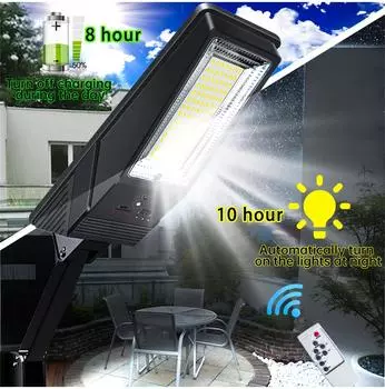 Уличные солнечные фонари Уличные солнечные фонари для парковки Датчик движения Светодиодные солнечные уличные фонари Водонепроницаемые IP66 Солнечные прожекторы
