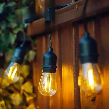Уличные солнечные гирлянды светодиодные IP65 водонепроницаемые лампочки Эдисона ретро винтажные рождественские гирлянды украшения для садовой вечеринки волшебная лампа 5 meters 10 bulbs