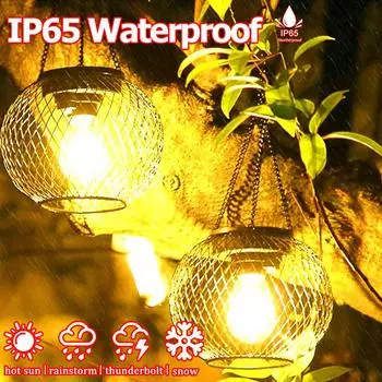 Уличные солнечные светильники Подвесные солнечные светильники Уличные садовые металлические подвесные светильники Декоративное освещение Садовые светильники Solar