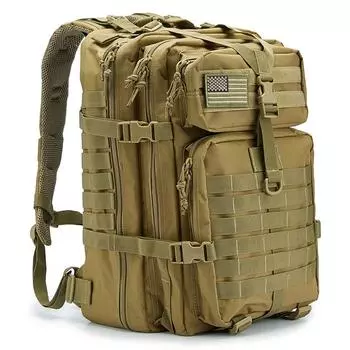 Уличные тактические рюкзаки Molle Армейский боевой военный рюкзак Путешествия Туризм Треккинг Кемпинг 3-дневная сумка для устранения ошибок Водостойкий рюкзак 45 л чёрный