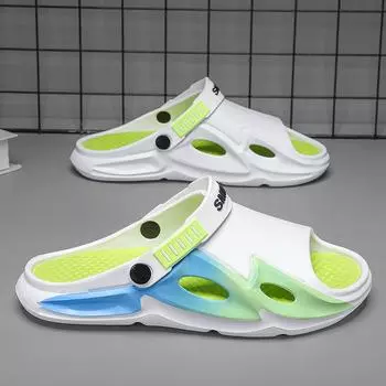 Уличные трендовые мужские брендовые шлепанцы, дизайнерские сандалии на платформе, мужская мода, тапочки из ЭВА, удобные нескользящие спортивные тапочки, мужская обувь 40-41