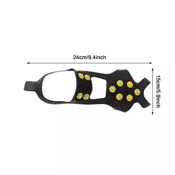 Уличные унисекс противоскользящие шипы для снега, захваты, захваты, шипы, шипы для обуви, бахилы, переносные принадлежности для путешествий на открытом воздухе M(EU 36-42) чёрный