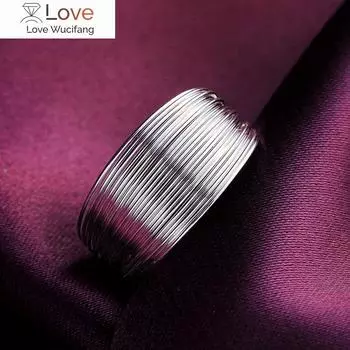 Уличные универсальные ювелирные изделия из стерлингового серебра 925 пробы, многорядные кольца для женщин, регулируемые, модные, свадебные, вечерние, рождественские подарки