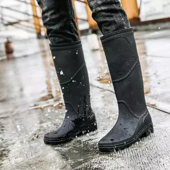 Уличные водонепроницаемые и нескользящие резиновые мужские ботинки для дождливого дня, недорогие широкие носки, резиновые сапоги для мужчин, низкие каблуки, грязевые, для подростков, резиновые сапоги для взрослых 39