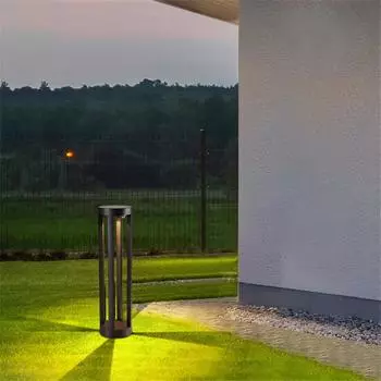 Уличные водонепроницаемые светильники LED15W Газонная лампа Садовая ландшафтная лампа Лампа на столбе забора Алюминиевое устройство Газонная лампа Освещение Warm white