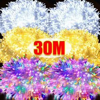 Уличные водонепроницаемые светодиодные гирлянды на батарейках, гирлянды для рождественской вечеринки, украшения для свадеб и праздников 1M 10LED