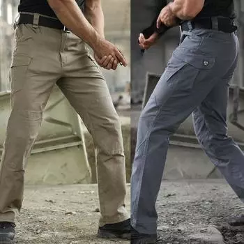 Уличные водонепроницаемые брюки-карго для мужчин, дышащие повседневные длинные брюки, мужские быстросохнущие брюки-карго S хаки