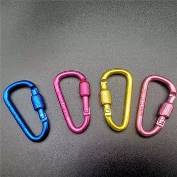 Уличный алюминиевый D-образный фиксирующий карабин брелок для рюкзака зажим для веревки крюк для кемпинга походное снаряжение аксессуары