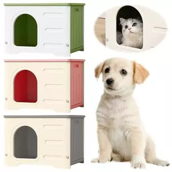 Уличный домик для кошек и собак, ветрозащитный, непромокаемый, уютный домик для мелких домашних животных, гнездо, домик для кошек, собачий домик, универсальный домик на все времена года зелёный