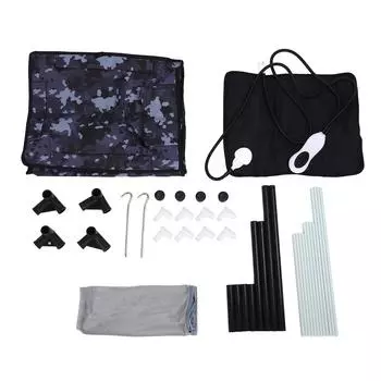 Уличный домик для кошек с подогревом и таймером, камуфляжный, устойчивый к погодным условиям, складной, утепленный домик для кошек