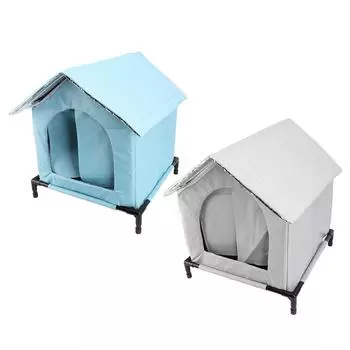 Уличный домик для кошек, зимний, теплый, водостойкий, непромокаемый, большой, всесезонный, универсальный, закрытый Blue