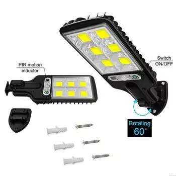 Уличный фонарь 360 градусов угла освещения Яркий супер эффективный длительный срок службы Водонепроницаемая солнечная энергия C