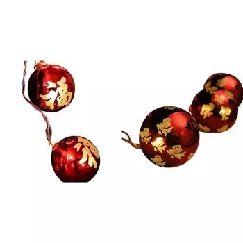 Уличный фонарь со светодиодами 10/20, фонарь на лунный Новый год, красный лампион, красный лампион 2#1.5 meters 10 lights