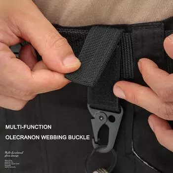 Уличный карабин брелок нейлоновая подвесная лямка пряжка крючок (черный) /