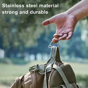 Уличный карабин из нержавеющей стали с тремя углами, прочный, портативный, многофункциональный, для кемпинга, пешего туризма, рыбалки, треугольная пряжка для подвешивания, карабин чёрный