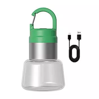 Уличный кемпинговый фонарь, перезаряжаемый через USB, водонепроницаемый, съемный, фонарь-бутылка для воды, портативный, для пеших походов зелёный
