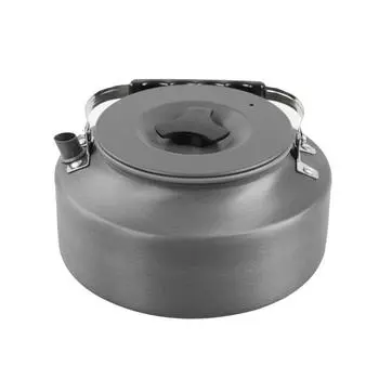 Уличный кофейник из алюминиевого сплава + уличный чайник + портативный кофейник + большой чайник для кипячения 1,6 л 1.6L серый