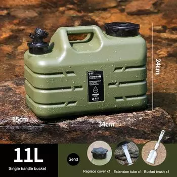 Уличный контейнер для воды 25 л, большая емкость, портативная походная сумка для воды со съемным краном, без протечек для кемпинга, рыбалки, пикника, походов