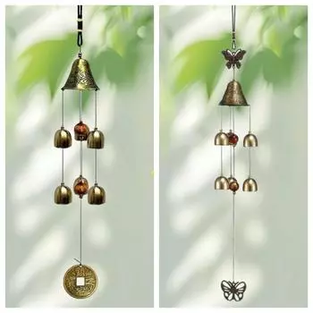 Уличный креативный 6-ти медный колокольчик металлический подвесной колокольчик для двора украшение