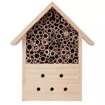 Уличный мини-домик для пчел из сосны, укрытие для насекомых, ручная работа, художественное ремесло, украшение для сада