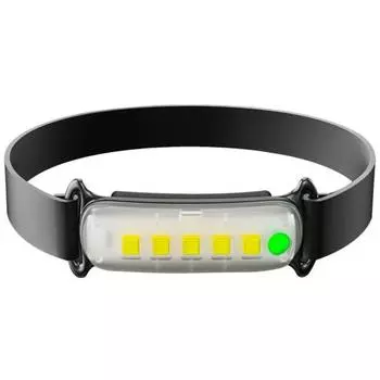 Уличный налобный фонарь, экологически чистый водонепроницаемый мощный фонарик для кемпинга, ночной бег, велосипедный налобный фонарь, мини-светодиодный фонарик для приключений на открытом воздухе чёрный