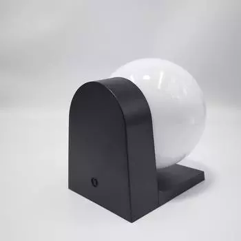 Уличный настенный светильник для балкона, спальни, коридора, двора, акриловый абажур E27, сферический настенный светильник, верхняя и нижняя часть настенного светильника белый