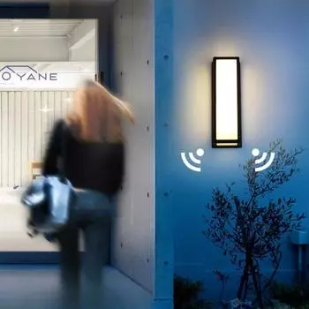 Уличный настенный светильник LED водонепроницаемый датчик движения современный наружный светильник наружный фасад уличный крыльцо садовый декор современный настенный бра Warm light