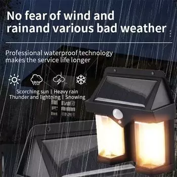 Уличный настенный светильник на солнечных батареях, водонепроницаемая вольфрамовая нить накаливания, индукционная лампа, бытовой светильник, садовый настенный светильник 1Pcs