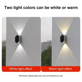 Уличный настенный светильник Не требуется проводка IP65 Водонепроницаемый Автоматическая зарядка Высокая яркость Устойчив к погодным условиям Автоматическое включение/выключение Балконный уличный настенный светильник