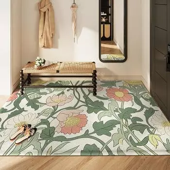 Уличный нескользящий коврик для дома, грязный и простой в уходе коврик для ног, входной коврик, легкий роскошный дверной ковер из шелка, крыльцо 60*90cm