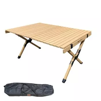 Уличный низкий столик деревянный стол складной компактный деревянный рулонный стол [Eizer Camp] (Маленький стол)