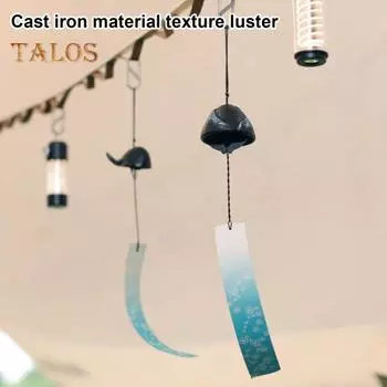 Уличный подвесной железный колокольчик с громким четким звуком, винтажный металлический колокольчик для пешего туризма, кемпинга, подвесной ветрозвон, украшение, подвеска