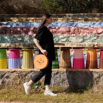 Уличный раздвижной табурет грузоподъемностью 1000 фунтов, переносной складной табурет для кемпинга, рыбалки, походов и барбекю. 50x30x7cm алиса синий