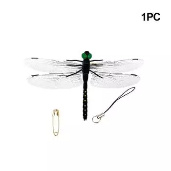 Уличный репеллент от комаров, имитация большой стрекозы, вставной стержень, репеллент от комаров, модель «Бог», игрушка, длина крыла 14 см 1PC