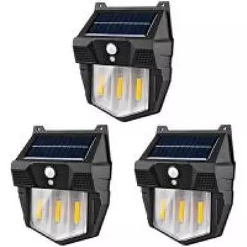 Уличный садовый индукционный светильник водонепроницаемый солнечный вольфрамовый настенный светильник (9светодиодов)