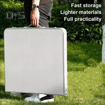 Уличный складной стол с 4 стульями, прочный алюминиевый сплав, регулируемая высота, легкий, для кемпинга, пешего туризма, пикника, барбекю, портативный стол 5pcs белый