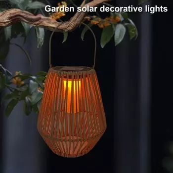 Уличный солнечный фонарь с ручкой, мягкий теплый свет, автоматическая зарядка, водонепроницаемый, управляемый светом, садовый солнечный светильник, декор хаки