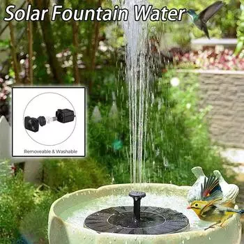Уличный солнечный фонтан с 6 насадками, подходящий для дворовых садов, прудов, бассейнов. Портативный плавающий насос для фонтана.