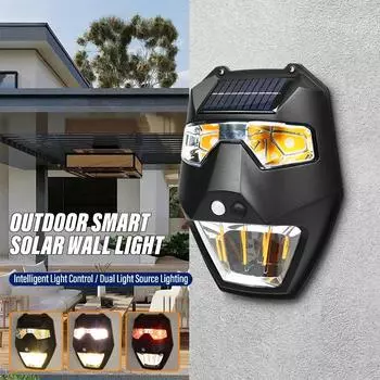 Уличный солнечный садовый настенный светильник, умный датчик, садовый ландшафтный светильник с интеллектуальным управлением освещением и инфракрасным датчиком Three mode-1pcs