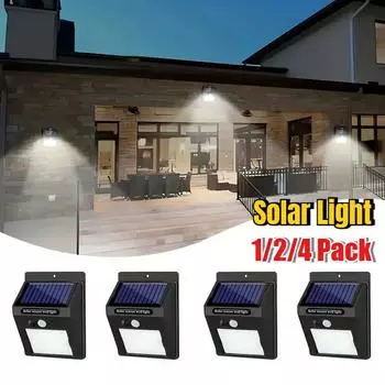 Уличный солнечный светильник 20 светодиодов 3 режима освещения солнечный прожектор с датчиком движения солнечный настенный светильник для патио садовый забор 20LED*1PC