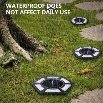 Уличный солнечный светильник с датчиком автоматического включения/выключения Супер яркий водонепроницаемый простой путь установки Садовый наземный светильник White Light.